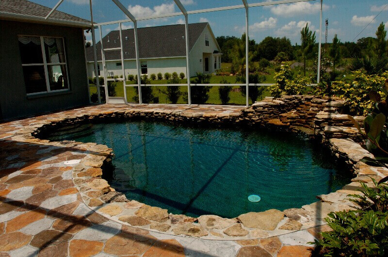 004 - Freeform Pool with Rock Waterfall