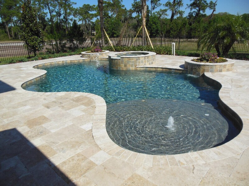 007 - Freeform Sunshelf Pool and Spa