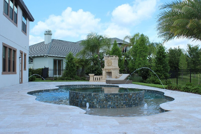 0100 - Beach Entry Freeform Pool with Deck Jets