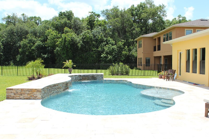 011 - Freeform Pool with Sheer Descents