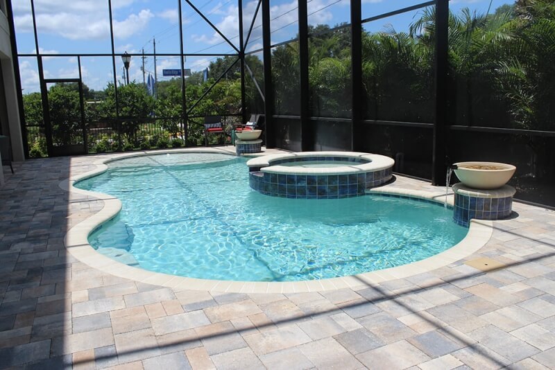 413 - Freeform Pool with Water Bowls