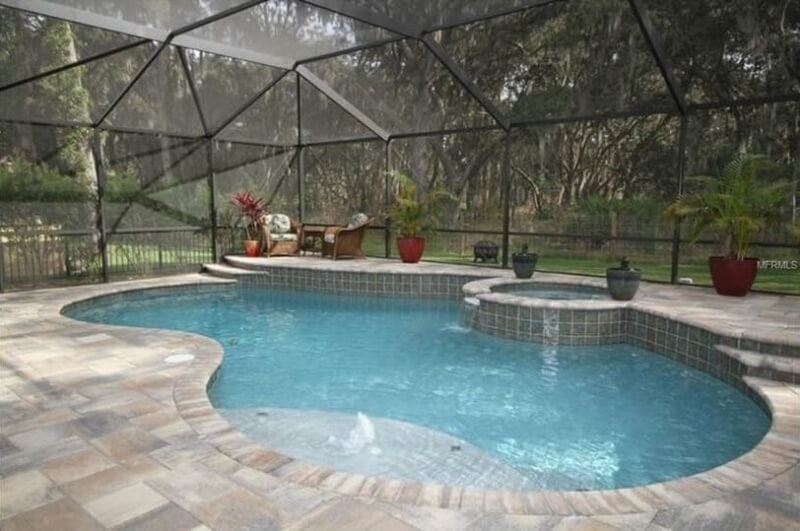 419 - Covered Freeform Pool with Raised Spa