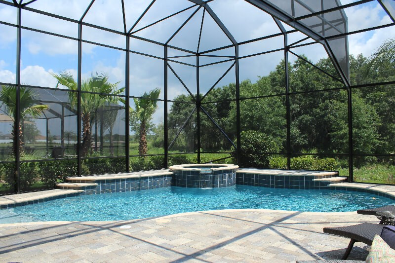 2003 - Covered Freeform Pool with Raised Spa