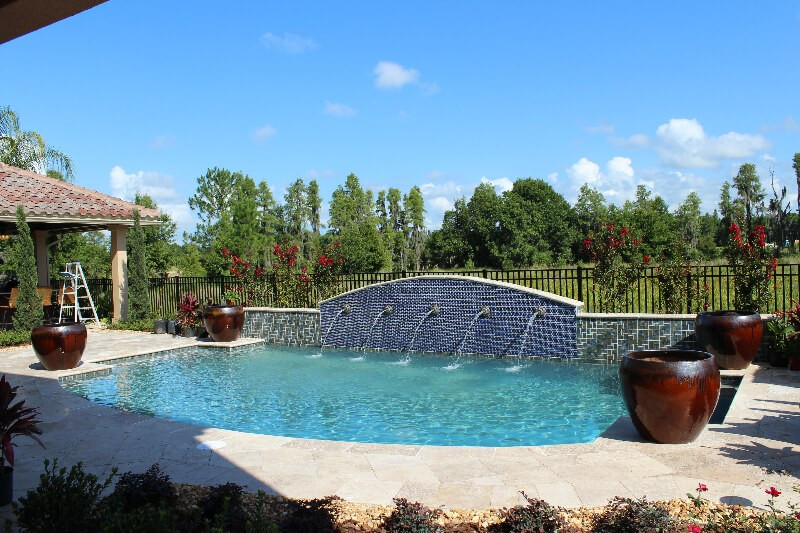 2005 - Freeform Pool with Raised Scupper Wall