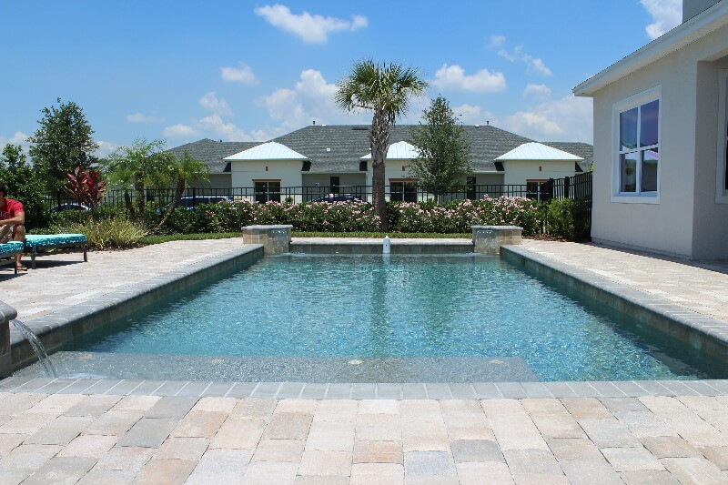 020 - Classic Pool with Raised Corner Sheer Descents