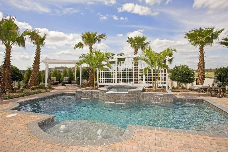 033 - Classic Pool with Raised Spillover Spa