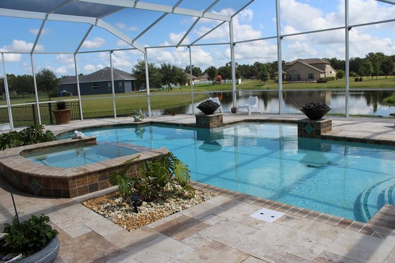 1016 - Covered Pool and Spa with Fire Bowls