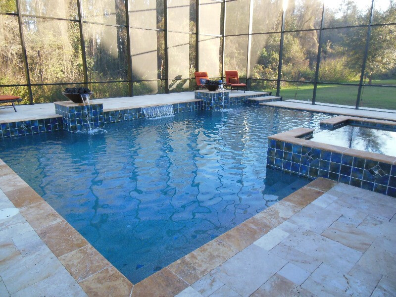 182 - Classic Pool and Spa with Water Bowls