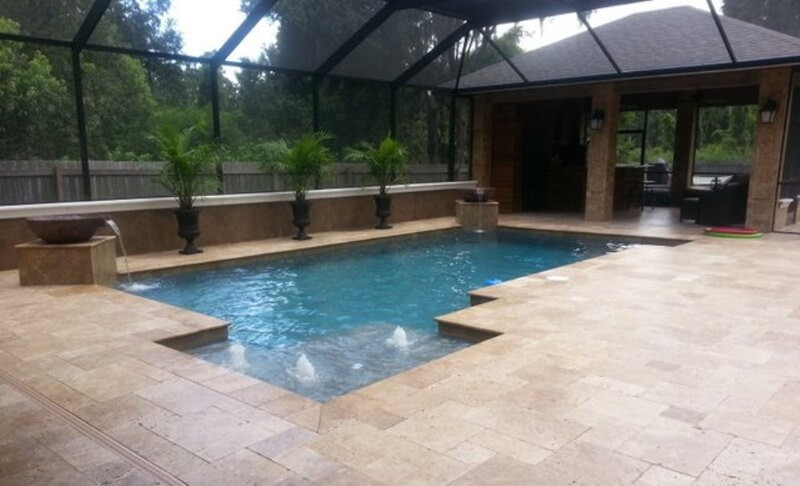 212 - Classic Pool with Sunshelf and Water Bowls