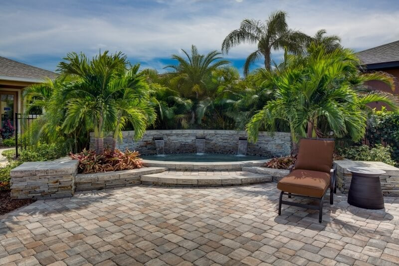 3001 - Custom Spa with Scupper Wall