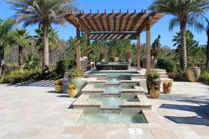 3009 - Tiered Square Spa with Bubblers