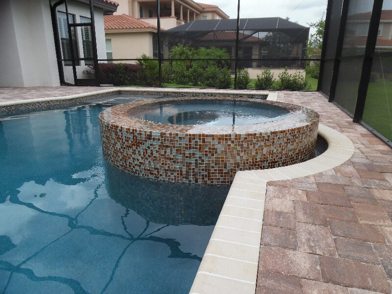 309 - Raised Overflow Spa with Tile