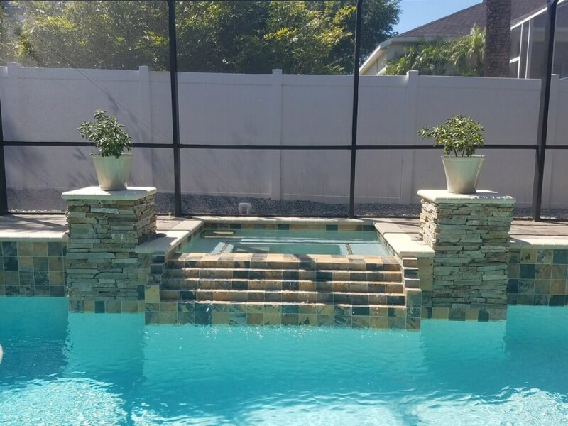 415 - Raised Spa with Tiered Spillway